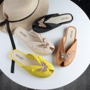 New women's summer fashion butterfly Baotou slippers